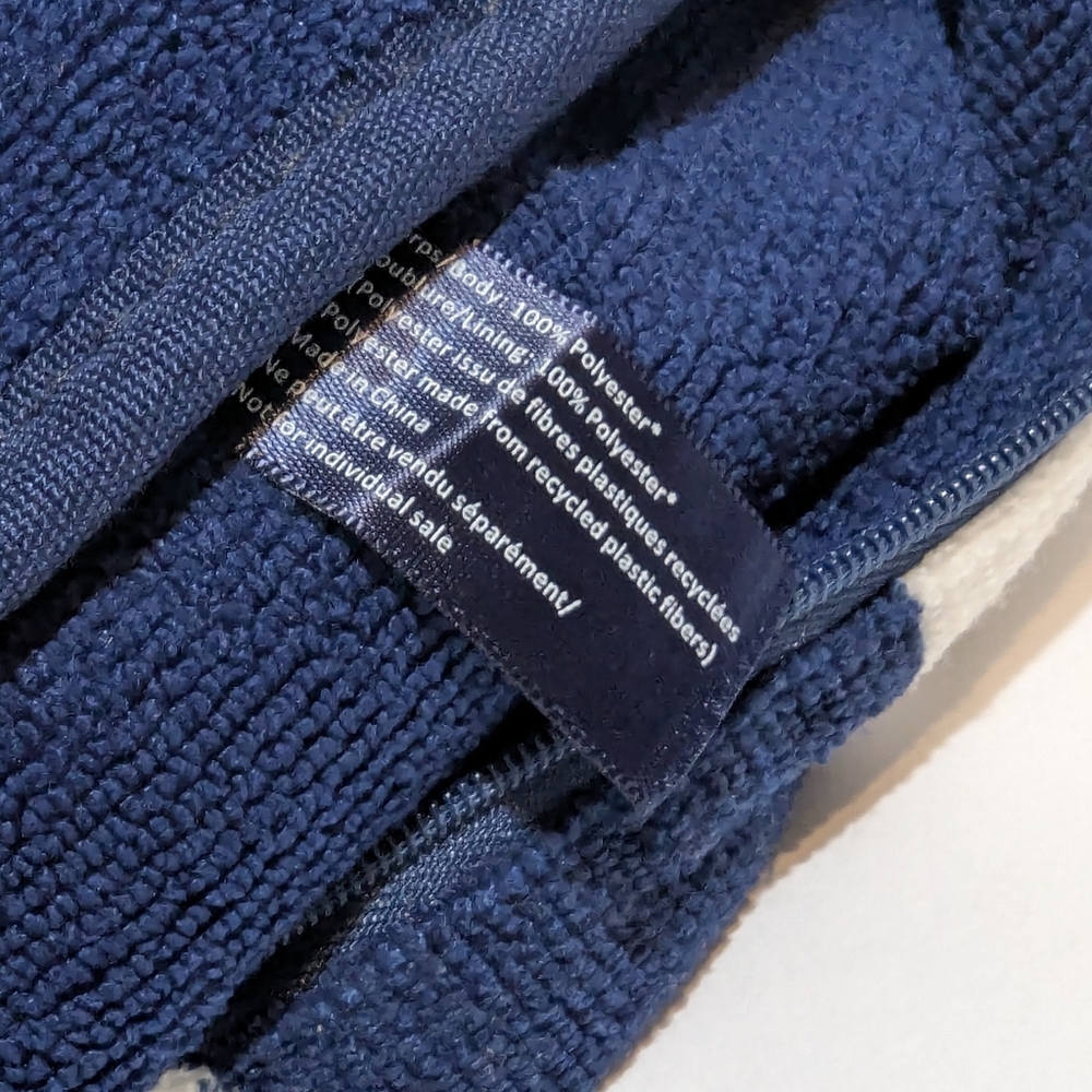 Lancôme Navy and White Striped Make-up Travel Terry Cloth Pouch - Picture 5 of 8